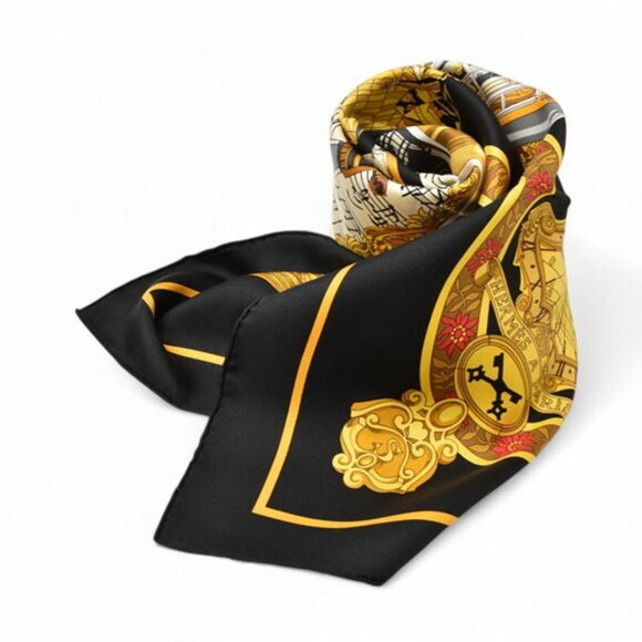 HERMES Black Scarf - Picture 2 of 8